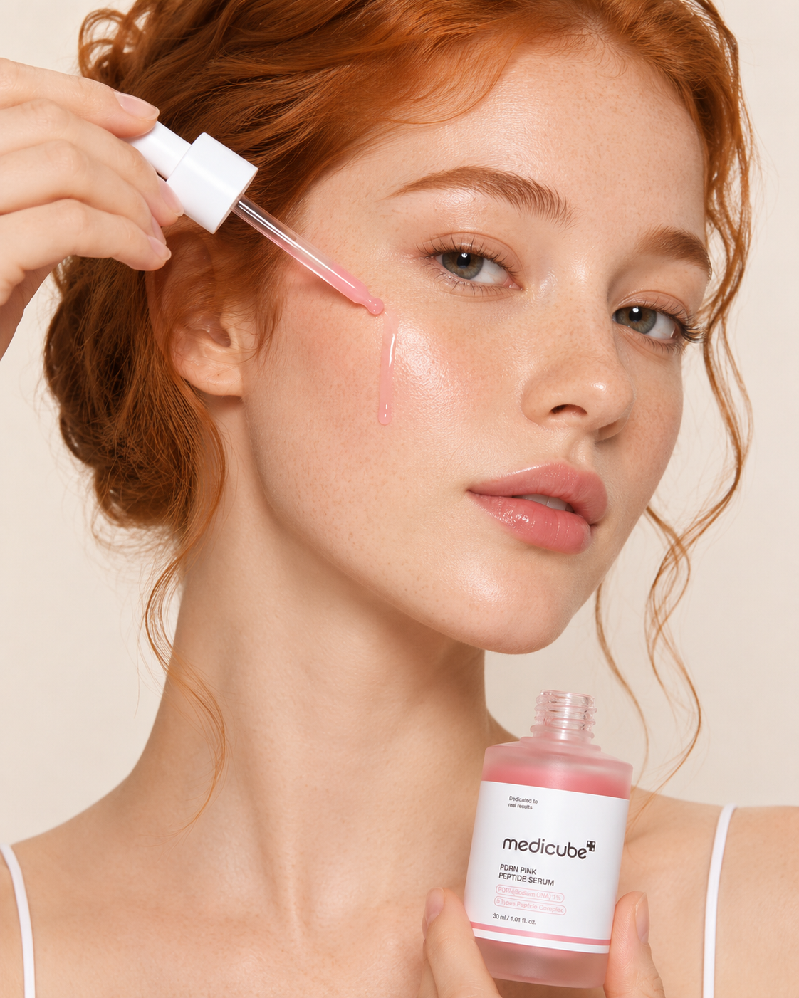 medicube Siero Viso PDRN Pink Peptide con DNA del Salmone e 5 Peptidi 30ml