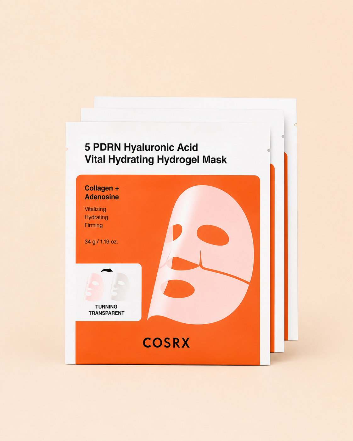 COSRX Maschera Idrogel Idratante PDRN e Acido Ialuronico con Collagene 3 pezzi
