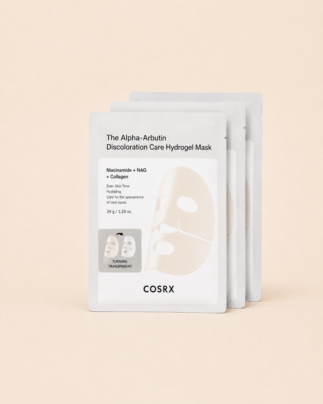 COSRX Maschera Idrogel Uniformante Alpha-Arbutina Macchie e Discromie 3 pezzi