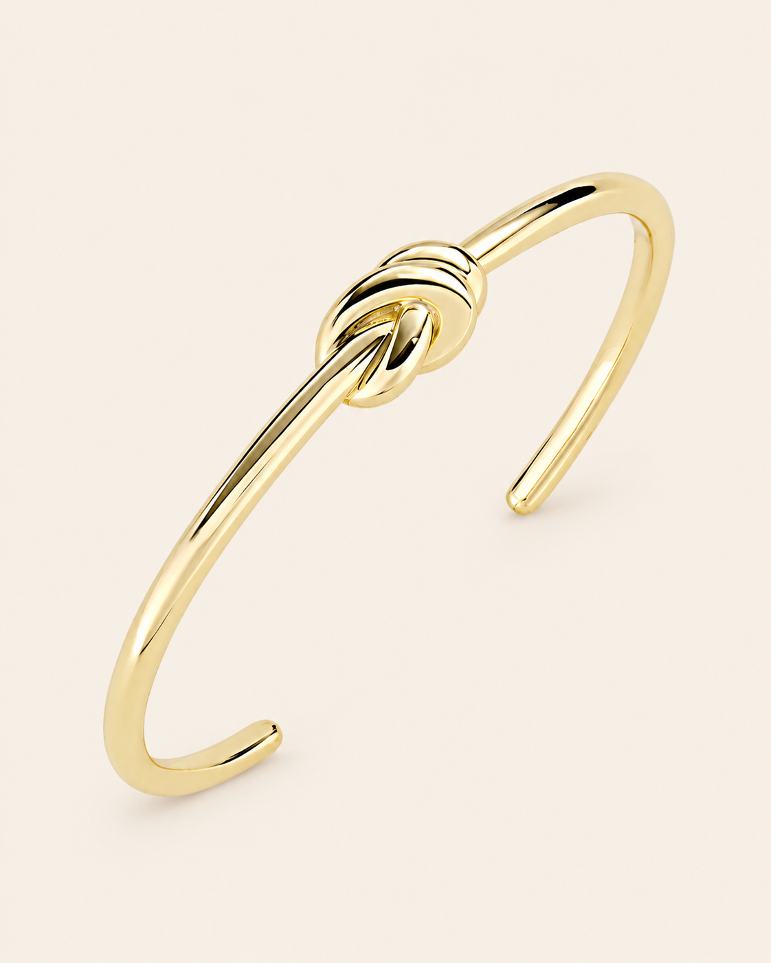 Amen Bracciale Rigido Nodo d'Amore in Ottone - Oro
