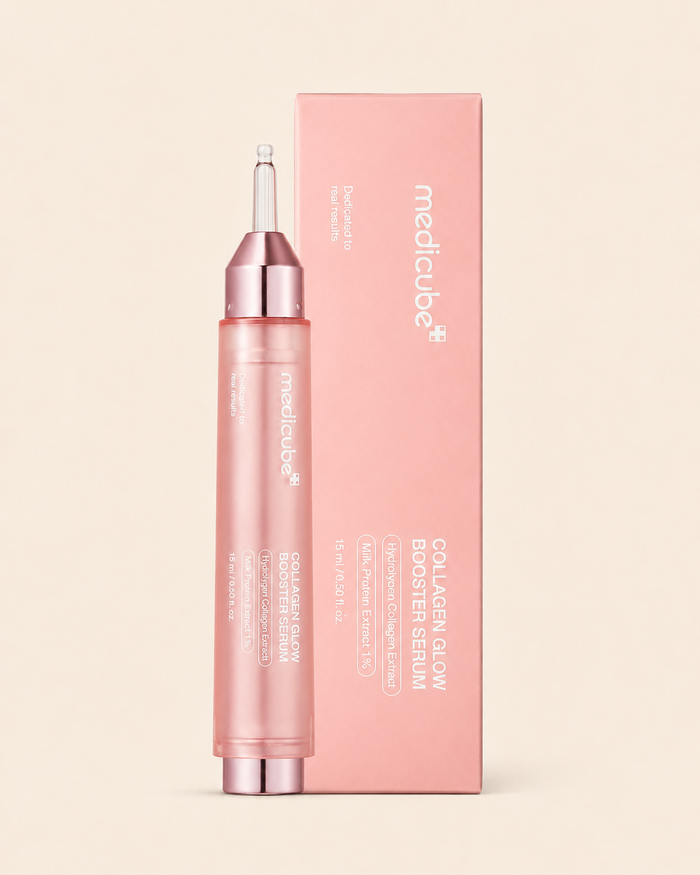 medicube Siero Viso Collagen Glow Booster con Proteine del Latte e Collagene 15ml