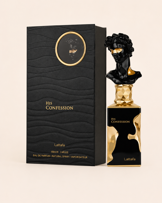 Lattafa His Confession Eau de Parfum Uomo Ambrato Legnoso 100ml