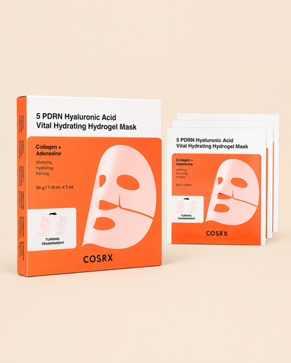 COSRX Maschera Idrogel Idratante PDRN e Acido Ialuronico con Collagene 3 pezzi