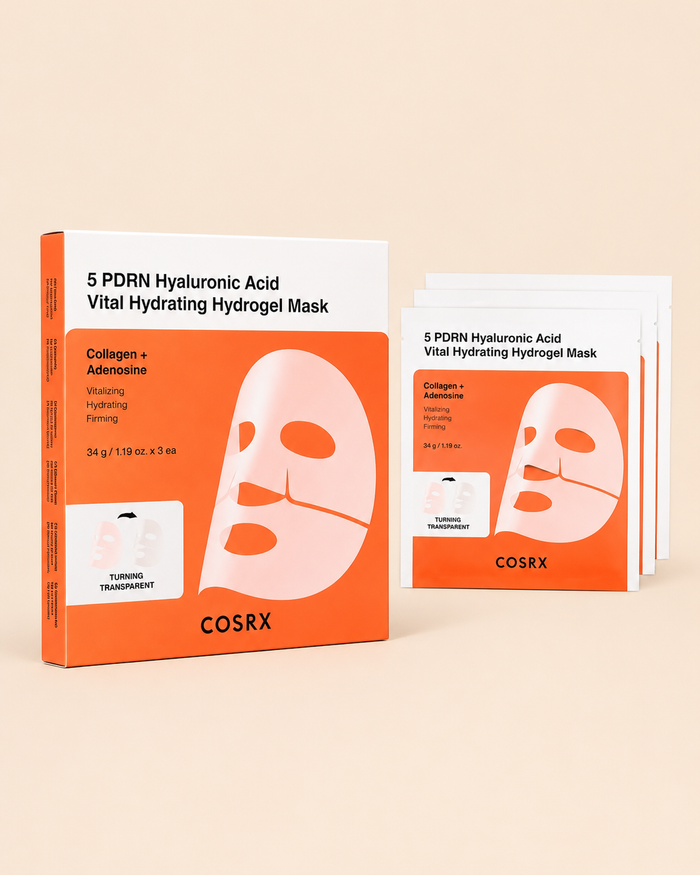 COSRX Maschera Idrogel Idratante PDRN e Acido Ialuronico con Collagene 3 pezzi