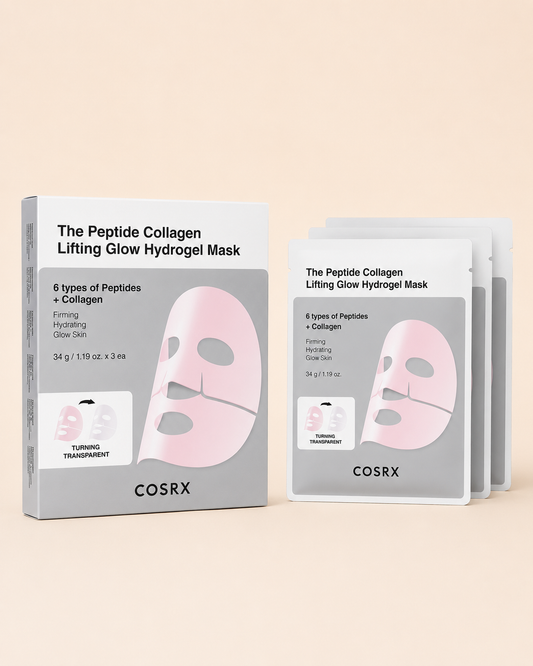 COSRX Maschera Idrogel Rassodante Peptide Collagen Lifting Glow 3 pezzi