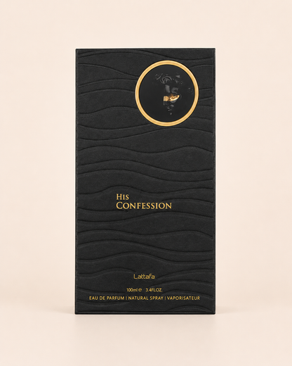 Lattafa His Confession Eau de Parfum Uomo Ambrato Legnoso 100ml