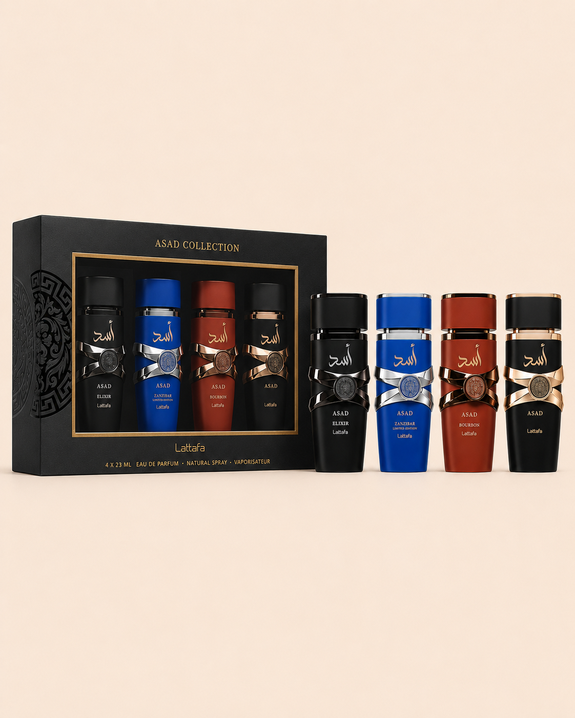 Lattafa Asad Collection Cofanetto Regalo 4 Eau de Parfum 4x23ml