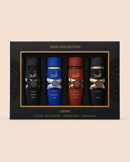 Lattafa Asad Collection Cofanetto Regalo 4 Eau de Parfum 4x23ml