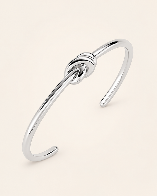 Amen Bracciale Nodo D'amore in argento rodiato