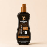 Australian Gold Instant Bronzer Spray Gel Solare SPF15 con Bronzer 237ml