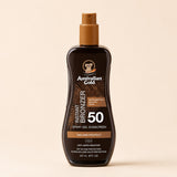 Australian Gold Instant Bronzer Spray Gel Solare SPF50 con Bronzer 237ml