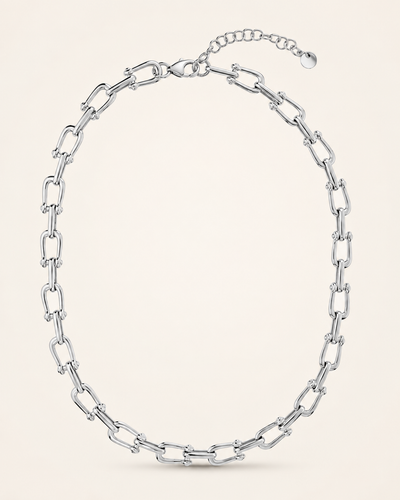 Bronzallure Collana Girocollo White Catena a Staffa Lucida