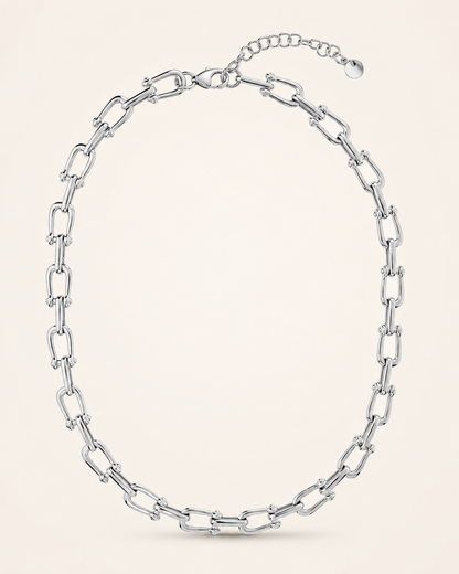 Bronzallure Collana Girocollo White Catena a Staffa Lucida
